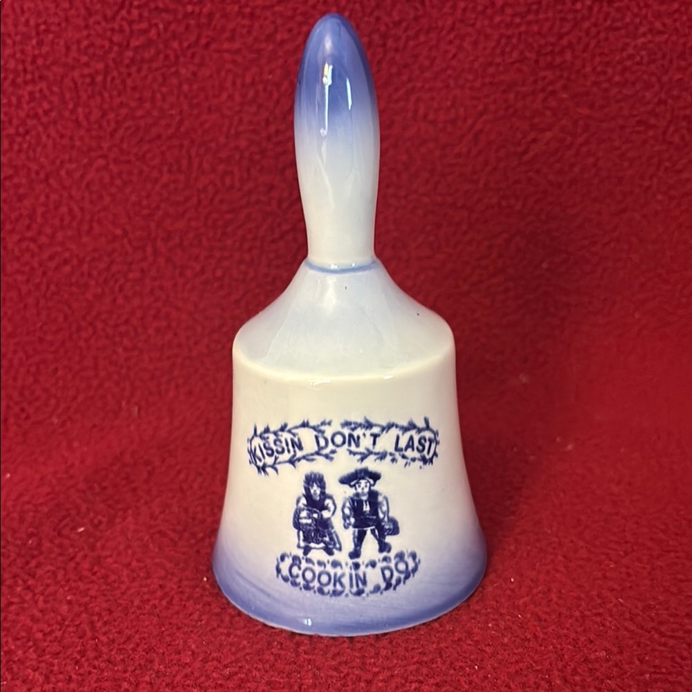 Blue and White Ceramic Bell